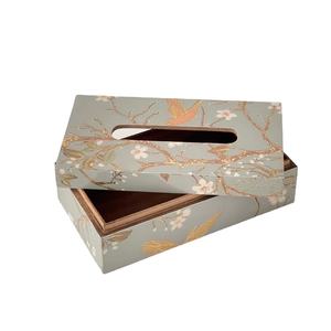 Soporte de papel tisú MDF de diseño moderno Caja de pañuelos esmaltada más vendida para uso doméstico y comercial - Product Image 1