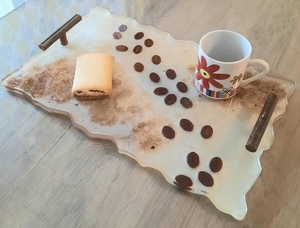 Premium Resin Tray Decorative Serving Tray for Coffee Table & Dining - Product Image 6