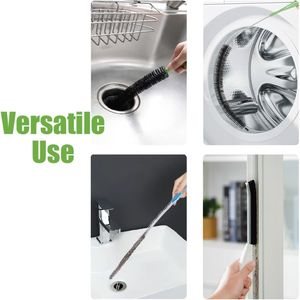 4pcs Flexible Cleaning <b>Brush</b> Set Multi-Use Lint <b>Dust</b> Remover for Dryer Vents Fridge Coils HVAC Systems in Tight Spaces - Product Image 3