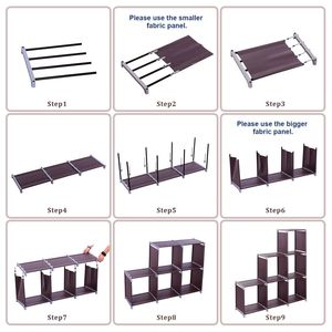 Libreria Multifunzionale a 2 Livelli con 6 Cubi, Organizzatore con 6 Scomparti per Spazi Abitativi - Product Image 4