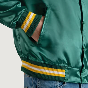 Blouson Bomber Homme en Satin, Motif Tendance, Haute Qualité, Fermeture Éclair, Col Montant, Vente en Gros - Product Image 6