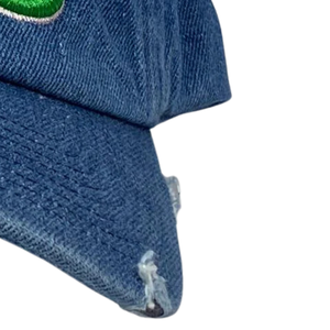 AKA 1908 Denim Hat Blue Embroidered Letter Baseball <b>Cap</b> Adjustable Washed Denim Headwear Casual Fashion <b>Vintage</b> Style <b>Cap</b> - Product Image 2