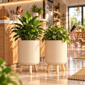 <b>Rectangular</b> Iron Powder Coated Modern Garden Planters for Landscaping and Outdoor Spaces - Product Image 2