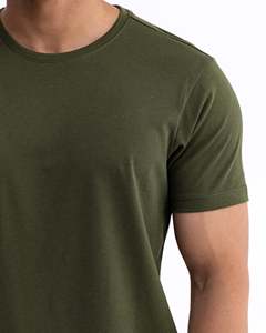 Camisetas Formales de Alta Calidad para Hombre, Cuello Redondo, Corte Holgado, 100% Algodón, Agradables al Tacto, OEM ODM, Logotipo Impreso en Serigrafía, Anti-Pilling - Product Image 3