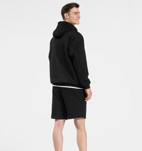 Sudadera con capucha para hombre, extragrande, de 450 g/m², con estampado de parches, corte cropped, diseño personalizado, efecto desgastado, estampado en relieve de 500 g/m² - Product Image 4