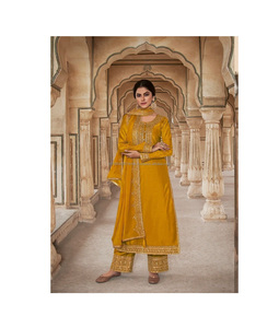 Costume Dola Silk Salwar pour femmes-Style indien et pakistanais mariage/fête porter prix de gros de l'Inde - Product Image 1