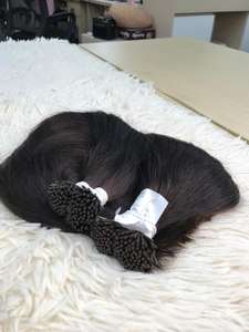 Vente en gros d'extensions de cheveux vierges humains pré-collés à double tirage à 100% de kératine de couleur naturelle - Product Image 6