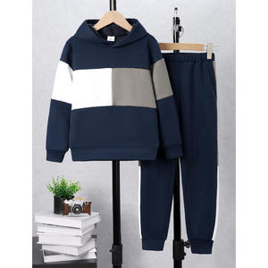 Premium Kids Tracksuit <b>Boys</b> Hooded Tracksuit Cotton Fleece Jogger Set Custom OEM Private Label Casual Sportswear Wholesale - Product Image 1