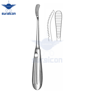 เครื่องมือผ่าตัดสำหรับแกะกระดูกแบบปลายเดี่ยว Aufricht Bone Rasp ความยาว 21 ซม. / 8-1/4 นิ้ว ความกว้าง 32 x 9 มม. สำหรับการตัดไปข้างหน้า - Product Image 2