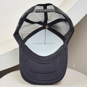 Sombrero de Camionero de Cuero de Vaca Hecho a Mano con Ala Turquesa, Gorras de Malla de Pelo Auténtico, Ajustable - Product Image 6