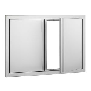 Porta di Accesso BBQ a Incasso in Acciaio Inox 28W X 19H Pollici per Cucina Esterna, Design Verticale a Incasso a Parete - Product Image 1