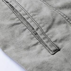 Chaqueta de Mezclilla Gris para Hombre WATZY SPORTS, Cuello Camisero, Cierre de Botón, Forro de Algodón Transpirable, para Invierno - Product Image 6