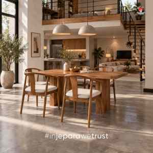Chaise de restaurant en bois massif de qualité supérieure, siège rembourré, accoudoirs en bois courbés, chaise de salle à manger pour hôtel, villa - Product Image 6
