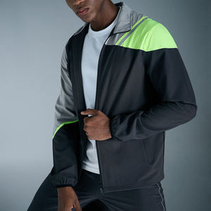 Ensemble de survêtement personnalisé 2 pièces : veste coupe-vent et pantalon de survêtement décontracté avec réflecteurs, en nylon et polyester respirant - Product Image 5