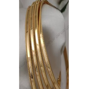 Elegant One Gram Gold Polish 4 <b>Set</b> Of <b>Bangles</b> <b>Set</b> for Women Gold Plated Brass Traditional Daily Use Jewelry <b>Set</b> Wedding Wear - Product Image 1