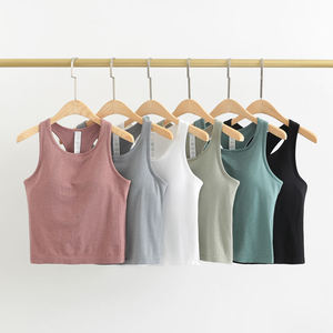 Débardeur côtelé sans couture extensible pour femme, idéal pour le yoga et le Pilates – Vente en gros de hauts de qualité supérieure pour femmes - Product Image 3