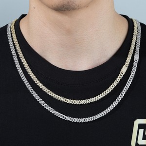 Collier chaîne cubaine en moissanite de qualité supérieure pour accessoires de bijoux de marié de mariage, disponible à prix de gros - Product Image 5