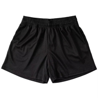 Shorts de sport formels pour hommes, noirs, unis, écologiques, taille élastique, respirants, séchage rapide, longueur courte