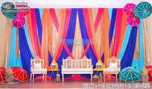 Prominent Pastel Color Themed Wedding Decor Prettiest Setup for Vatna Ceremony Elegant Theme <b>Bangle</b> Ceremony Stage Decoration UK - Product Image 4