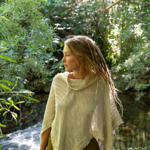 Poncho de Algodón Transparente y Ligero para Mujer, Talla Única, Estilo Bohemio, para Verano, Casual y Elegante - Product Image 1