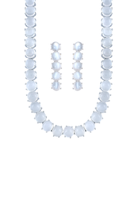 Moonstone <b>Necklace</b> <b>Set</b> in 92.5 Sterling <b>Silver</b> KLSS-40170 - Product Image 3