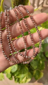 Red Champagne Diamond Faceted Rondelle <b>Stone</b> <b>Beads</b> Jewelry Making-Beaded Necklace Bracelets High Quality Natural Wholesale price - Product Image 3