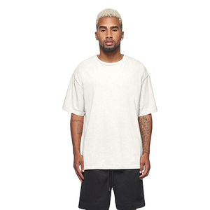 T-shirt 100% Coton à Imprimé Graphique, Grammage Lourd, Délavé à l'Acide, Vintage, Anti-plis, Homme, Coupe Oversize - Product Image 4