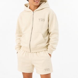 <b>Men</b> <b>Hoodie</b> <b>Shorts</b> <b>Set</b> Premium Soft Fleece Oversized Fit Factory Direct Fashion Relaxed Everyday Fit Modern Streetwear Style - Product Image 1