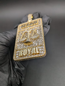 Collar con Colgante de Nombre Personalizado, Estilo HipHop, Joyería Brillante con Diseño de Balanza de la Justicia, Aspecto de Diamante Moissanite, para Amantes de la Moda - Product Image 2