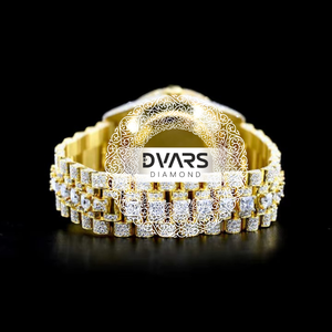 Reloj de Pulsera Ejecutivo Automático con Cristal de Zafiro, Diamante Moissanite Color D VVS1, Acero Inoxidable, Premium, de Lujo, de Colección - Product Image 3