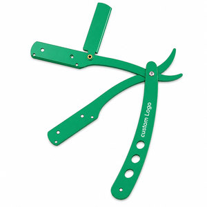 Rasoir droit professionnel en acier inoxydable pour barbier, logo personnalisé, OEM, vente en gros - Product Image 1