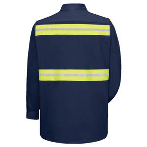 Camiseta de Seguridad de Alta Visibilidad Relevo Industries, Verde con Cinta Reflectante, Bolsillo, Ropa de Trabajo, Manga Corta para Hombre, Logotipo ANSI Clase 2 EN - Product Image 2