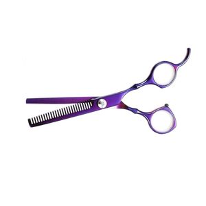 Purple and Black Hair Thinning Scissors Professional Barber <b>Shears</b> Stainless Steel Texturizing Scissors - Product Image 2
