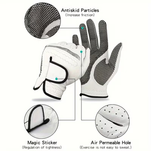 Comfortable Non Slip Leather Golf <b>Gloves</b> With UV Protection <b>Moisture</b> Wicking Ball Marker Golf <b>Gloves</b> For Sports - Product Image 4