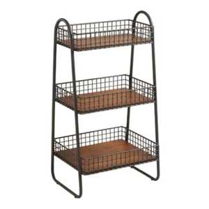 Chariot roulant à 3 niveaux en métal noir, chariot de rangement mobile, étagère à épices de cuisine, organisateur de bureau avec roulettes - Product Image 2
