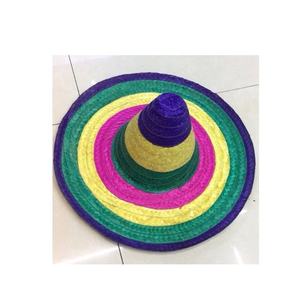 หมวกฟางผ้าทอจากเม็กซิโกหมวกฟางสีสันสดใสงานแฮนด์เมดสำหรับงานเทศกาลและงานรื่นเริงงานคาร์นิวัลจากเวียดนาม - Product Image 3
