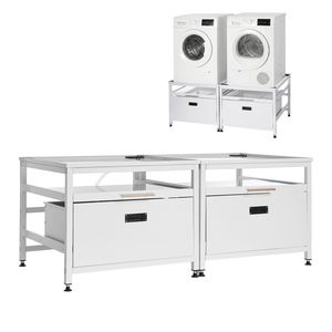 Piedistallo per Lavatrice e Asciugatrice, Altezza 22,6 Pollici, 29 x 29 Pollici, Capacità di Carico 800 Libbre, Vassoio Estraibile, Spazio di Stoccaggio, Piedistallo per Elettrodomestici da Lavanderia - Product Image 1