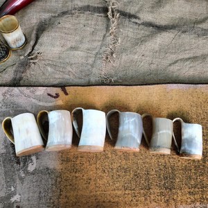 High Quality Organic Material Viking Drinking Horn Beer Mug Brass Rim Handmade Eco-Friendly Natural Shape Christmas Gift-Low - Product Image 3