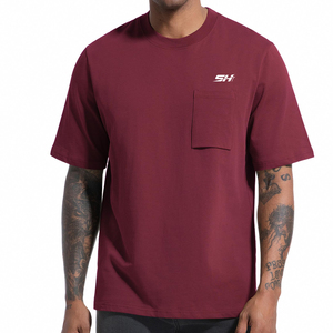 เสื้อยืดโอเวอร์ไซส์สำหรับผู้ชายสไตล์ฮิปฮอปทรงหลวมแขนสั้นผ้าฝ้ายหนาสบายๆฤดูร้อนอินเทรนด์สตรีทแวร์แฟชั่นท็อป - Product Image 1