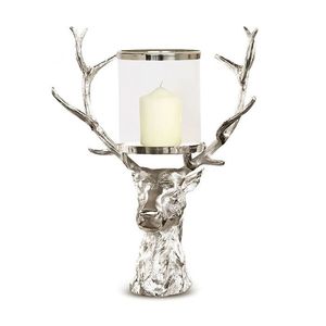 Portavelas Metálico con Diseño de Reno, Hecho a Mano, Estilo Tradicional, Adorno Decorativo - Product Image 5