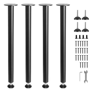 Juego de 4 Patas de Mesa de Acero de 16 Pulgadas, Patas de Escritorio de Metal, Base para Mesa de Comedor o Café, Piezas de Muebles DIY, OEM ODM Vietnam EDPTBL026 - Product Image 1