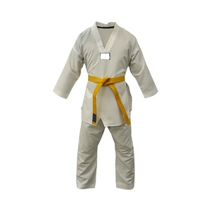 Kimono de judo blanc léger personnalisé, haute qualité, 100% coton, tissu 300g, séchage rapide, respirant, vêtement d'arts martiaux, logo frontal - Product Image 2