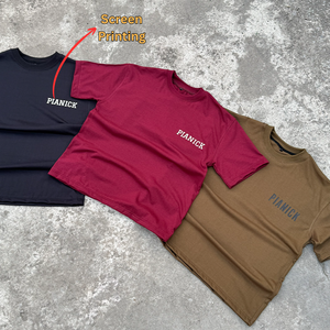 T-shirt Homme 100% Coton Écologique 220g Coupe Oversize Unie Manches Courtes Logo Personnalisé Streetwear Minimaliste Vente en Gros OEM - Product Image 1