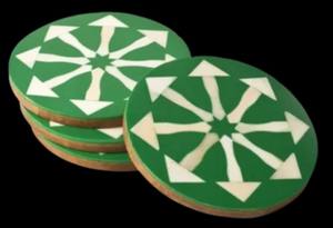 Sous-verre classique en os naturel incrusté, écologique, de qualité supérieure, poli à la main, idéal pour la décoration de table et l'utilisation avec thé, boissons et eau - Product Image 6