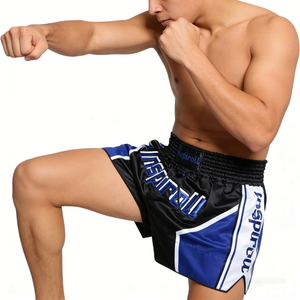 Pantalones Cortos de Muay Thai Premium con Aberturas Laterales, Pantalones Cortos de Satén Ligeros para Entrenamiento de Kickboxing y MMA, Logotipo Personalizado Disponible - Product Image 3