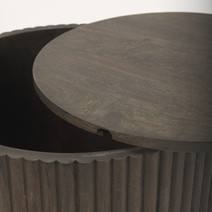 Mesa de Centro Moderna de Madera Acanalada con Espacio de Almacenamiento - Product Image 4