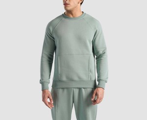 ชุดวอร์มสองชิ้นสีเขียวอ่อนสำหรับผู้ชาย ดีไซน์สั่งทำได้ ผลิตภัณฑ์ล่าสุดจากซัพพลายเออร์ปากีสถาน ระบายอากาศได้ดี ชุดเซ็ตเข้าชุดกัน - Product Image 4