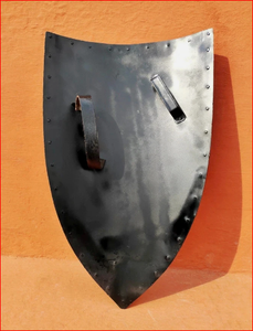 Réplique de bouclier templier médiéval en acier, bouclier de chevalier croisé - Product Image 3
