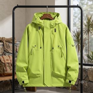 Veste coupe-vent à capuche pour homme Vornex Industry, imperméable, respirante, décontractée, pour l'extérieur, fermeture éclair, poches, légère, softshell - Product Image 3