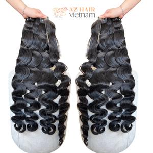 Luxe de haute qualité 100% brut vietnamien Remy Extensions de cheveux corps ondulé 4x4 dentelle fermeture trame Extensions de cheveux - Product Image 4